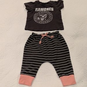 Baby graphic tee and pants